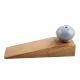 Light Grey Round Ceramic Wooden Door Stopper